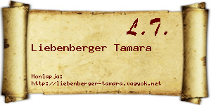 Liebenberger Tamara névjegykártya